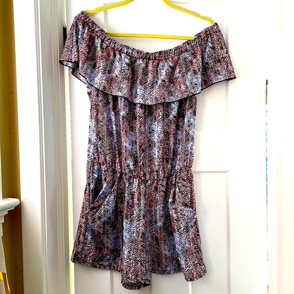 Impeccable Pig Romper off the shoulder